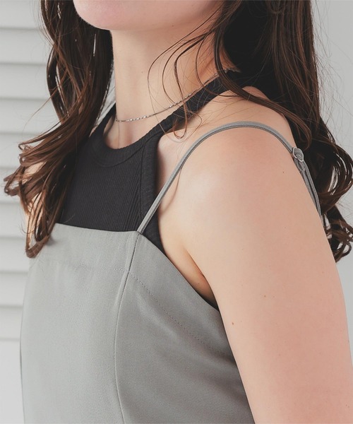 titivate（ティティベイト）の「ホルターネックタンクトップ（タンクトップ・レディース・オフホワイト/ブラック/ピンク/シルバー・M）」の17枚目の写真