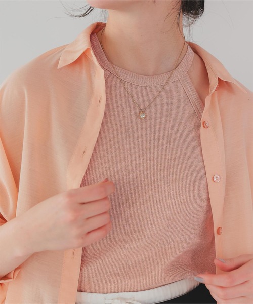 titivate（ティティベイト）の「ホルターネックタンクトップ（タンクトップ・レディース・オフホワイト/ブラック/ピンク/シルバー・M）」の21枚目の写真