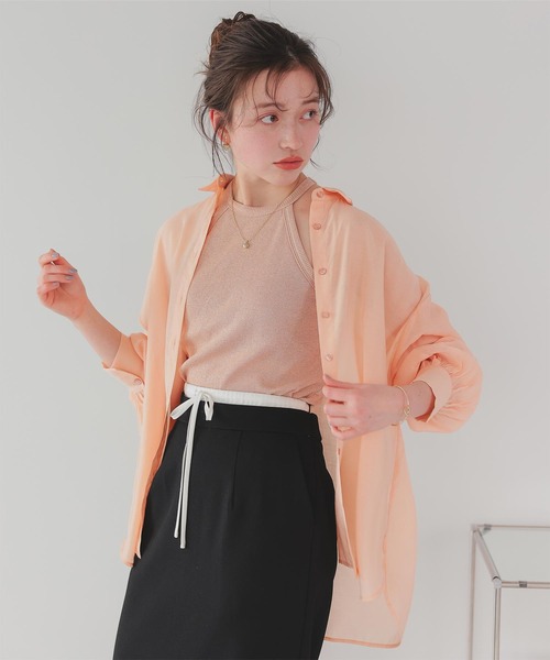 titivate（ティティベイト）の「ホルターネックタンクトップ（タンクトップ・レディース・オフホワイト/ブラック/ピンク/シルバー・M）」の22枚目の写真