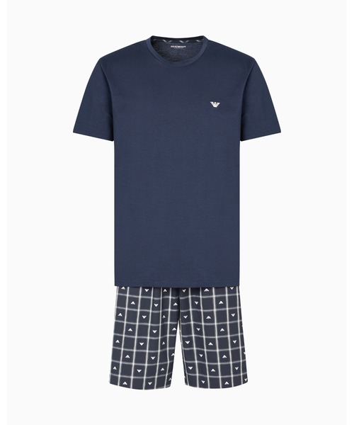 EMPORIO ARMANI(エンポリオアルマーニ)の「【エンポリオ アルマーニ】バミューダパンツ パジャマ オールオーバーパターン ジャカード(ルームウェア/パジャマ・メンズ・ネイビー系/ネイビー系1・LARGE/MEDIUM/SMALL/X-LARGE)」の3枚目の写真