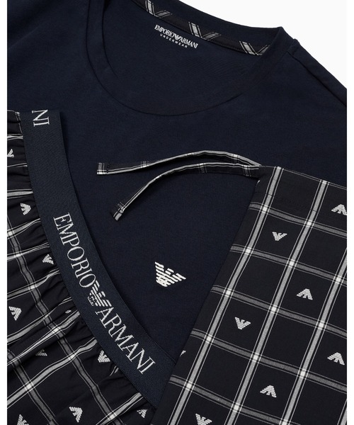 EMPORIO ARMANI(エンポリオアルマーニ)の「【エンポリオ アルマーニ】バミューダパンツ パジャマ オールオーバーパターン ジャカード(ルームウェア/パジャマ・メンズ・ネイビー系/ネイビー系1・LARGE/MEDIUM/SMALL/X-LARGE)」の6枚目の写真