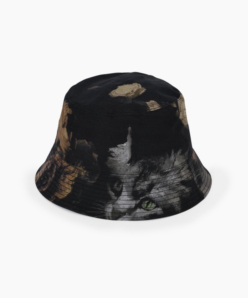 帽子 lad musician PAINT ROSE + CAT BUCKET HAT PAINT ROSE + CAT BUCKET HAT（ハット）｜LAD MUSICIAN（ラッド