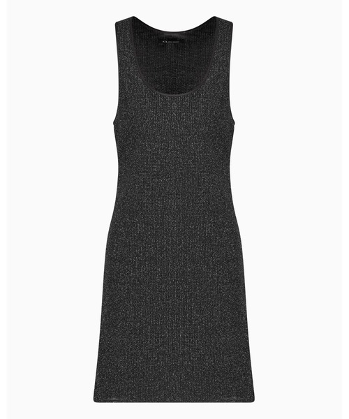ARMANI EXCHANGE(アルマーニエクスチェンジ)の「【A|X アルマーニ エクスチェンジ】<ZOZO限定>LIS メタリック ノースリーブミニワンピース(ワンピース・レディース・ブラック・LARGE/MEDIUM/SMALL/X-SMALL)」の7枚目の写真