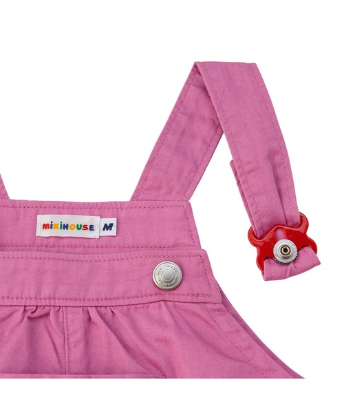 MIKI HOUSE（ミキハウス）の「【WEB限定】６分丈オーバーオール（サロペット/オーバーオール・キッズ・ベージュ/パープル/イエロー系その他/ライトグリーン/オレンジ/ブルー・M(80-90cm)/S(70-80cm)/L(90-100cm)）」の12枚目の写真