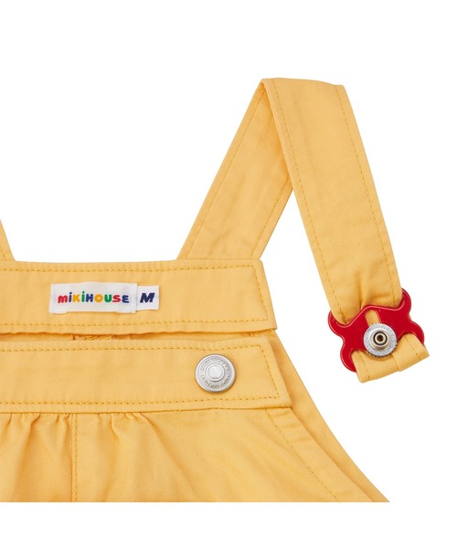 MIKI HOUSE（ミキハウス）の「【WEB限定】６分丈オーバーオール（サロペット/オーバーオール・キッズ・ベージュ/パープル/イエロー系その他/ライトグリーン/オレンジ/ブルー・M(80-90cm)/S(70-80cm)/L(90-100cm)）」の19枚目の写真