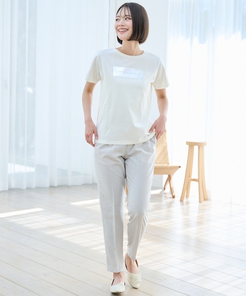 Arnold Palmer（アーノルドパーマー）の「箔プリント ロゴ Tシャツ（Tシャツ/カットソー・レディース・ホワイト/ネイビー/ブラック・S/L/M）」の6枚目の写真