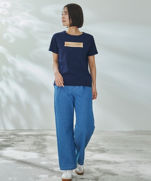 Arnold Palmer（アーノルドパーマー）の「箔プリント ロゴ Tシャツ（Tシャツ/カットソー・レディース・ホワイト/ネイビー/ブラック・S/L/M）」の10枚目の写真