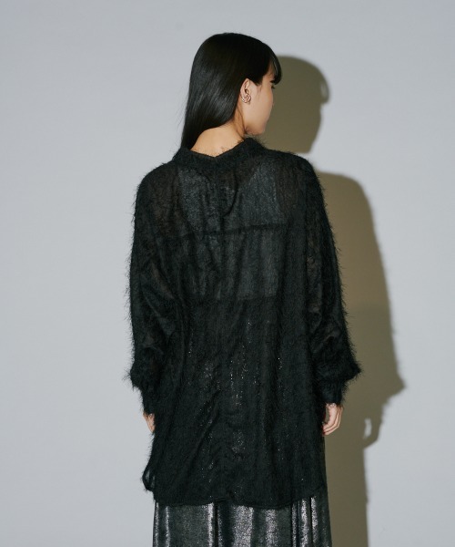 terrace(テラス)の「フェザーシャツ(シャツ/ブラウス・レディース・オフホワイト/ブラック・MEDIUM)」の3枚目の写真