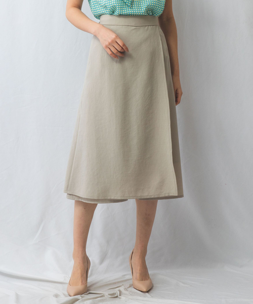 NARACAMICIE（ナラカミーチェ）の「【NARACAMICIE】トロンプルイユフレアパンツ（その他パンツ・レディース・ブラック/ブラウン・M/XL）」の4枚目の写真