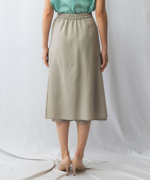 NARACAMICIE（ナラカミーチェ）の「【NARACAMICIE】トロンプルイユフレアパンツ（その他パンツ・レディース・ブラック/ブラウン・M/XL）」の6枚目の写真