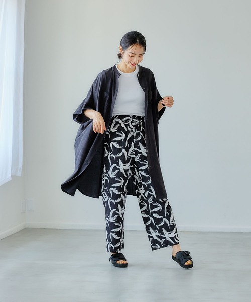 FOUND GOOD(ファウンドグッド)の「ポンチョチュニックOP/SS(チュニック・レディース・ベージュ/グレー系8/ホワイト系5/ブラック・L/M/S)」の7枚目の写真