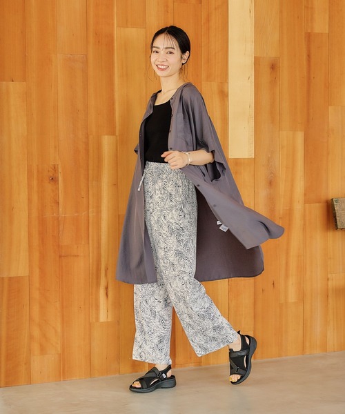 FOUND GOOD(ファウンドグッド)の「ポンチョチュニックOP/SS(チュニック・レディース・ベージュ/グレー系8/ホワイト系5/ブラック・L/M/S)」の12枚目の写真