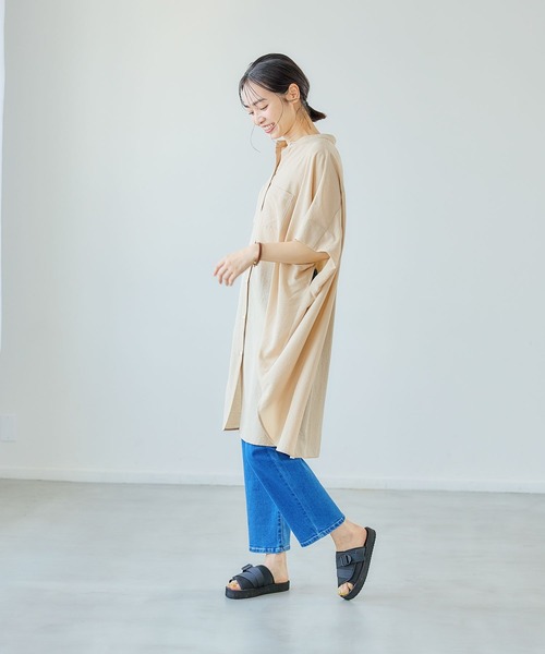 FOUND GOOD(ファウンドグッド)の「ポンチョチュニックOP/SS(チュニック・レディース・ベージュ/グレー系8/ホワイト系5/ブラック・L/M/S)」の18枚目の写真