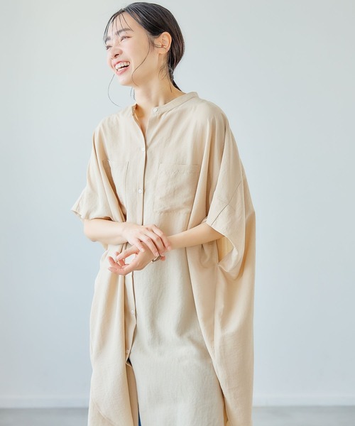 FOUND GOOD(ファウンドグッド)の「ポンチョチュニックOP/SS(チュニック・レディース・ベージュ/グレー系8/ホワイト系5/ブラック・L/M/S)」の20枚目の写真