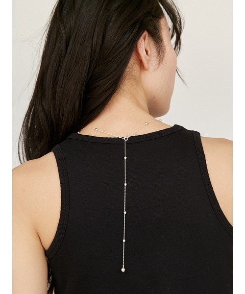 emmi（エミ）の「スウィングチェーンネックレス（ネックレス・レディース・ブラック/クリア/ゴールド/シルバー・FREE）」の7枚目の写真