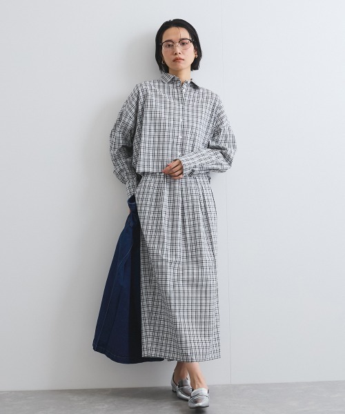 VICKY(ビッキー)の「フロントタックチェックスカート≪手洗い可能≫(スカート・レディース・ホワイト系その他/ブラック系その他・M)」の5枚目の写真