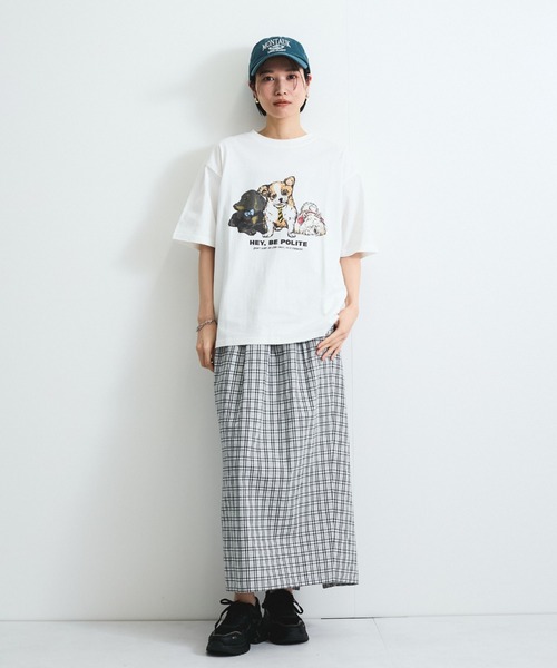 VICKY(ビッキー)の「フロントタックチェックスカート≪手洗い可能≫(スカート・レディース・ホワイト系その他/ブラック系その他・M)」の21枚目の写真