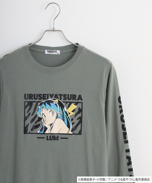 うる星やつら(ウルセイヤツラ)の「うる星やつら 天竺長袖Tシャツ(Tシャツ/カットソー・メンズ・ブラック/グレイッシュベージュ/ライトカーキ/ネイビー/オフホワイト/ホワイト・LL/M/L)」の5枚目の写真