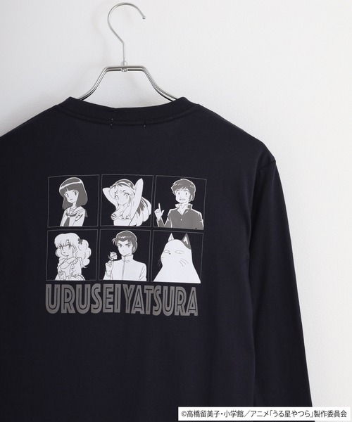 うる星やつら(ウルセイヤツラ)の「うる星やつら 天竺長袖Tシャツ(Tシャツ/カットソー・メンズ・ブラック/グレイッシュベージュ/ライトカーキ/ネイビー/オフホワイト/ホワイト・LL/M/L)」の6枚目の写真