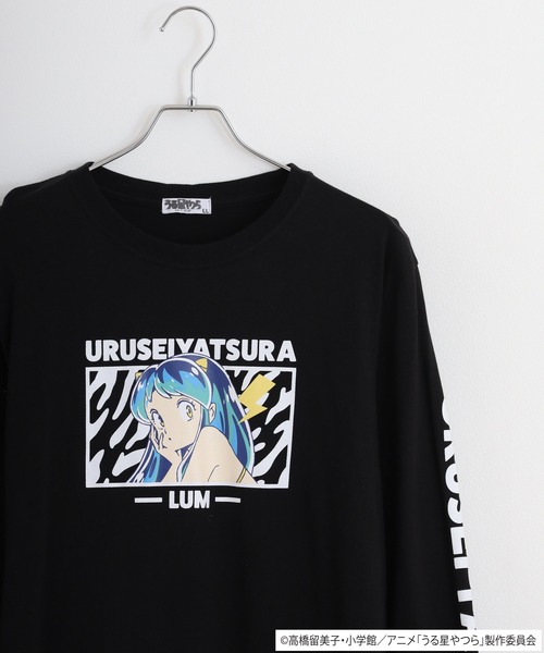 うる星やつら(ウルセイヤツラ)の「うる星やつら 天竺長袖Tシャツ(Tシャツ/カットソー・メンズ・ブラック/グレイッシュベージュ/ライトカーキ/ネイビー/オフホワイト/ホワイト・LL/M/L)」の3枚目の写真