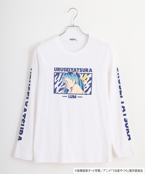 うる星やつら(ウルセイヤツラ)の「うる星やつら 天竺長袖Tシャツ(Tシャツ/カットソー・メンズ・ブラック/グレイッシュベージュ/ライトカーキ/ネイビー/オフホワイト/ホワイト・LL/M/L)」の7枚目の写真