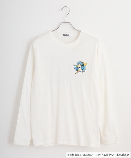 うる星やつら(ウルセイヤツラ)の「うる星やつら 天竺長袖Tシャツ(Tシャツ/カットソー・メンズ・ブラック/グレイッシュベージュ/ライトカーキ/ネイビー/オフホワイト/ホワイト・LL/M/L)」の13枚目の写真