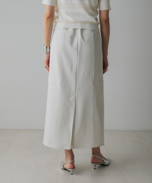 CIEL'AIR（シエルエアー）の「SIDE ZIP SKIRT（スカート・レディース・モカ/オフホワイト・FREE）」の9枚目の写真