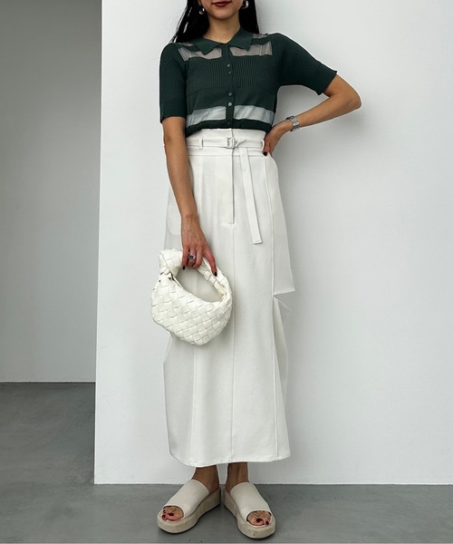 CIEL'AIR（シエルエアー）の「SIDE ZIP SKIRT（スカート・レディース・モカ/オフホワイト・FREE）」の20枚目の写真