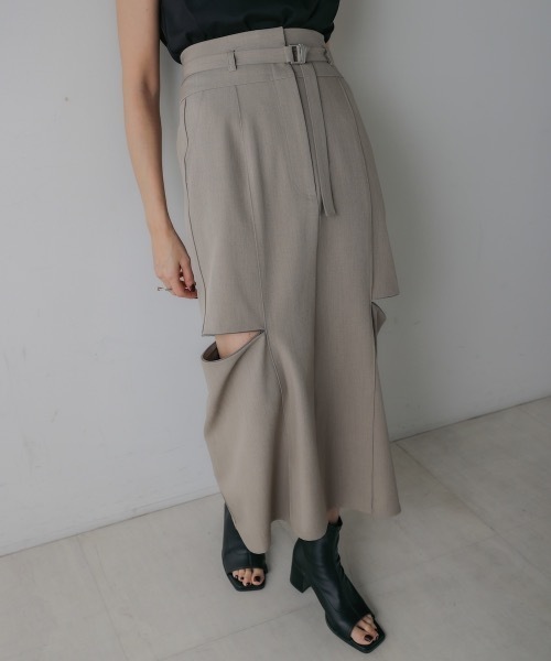 【新品タグ付】CIEL'AIR　シエルエアー サイドジップスカート SIDE ZIP SKIRT（スカート）｜CIEL'AIR（シエルエアー）の