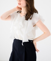 MISCH MASCH | 2025春夏新作 シアーフリルブラウス(シャツ/ブラウス)