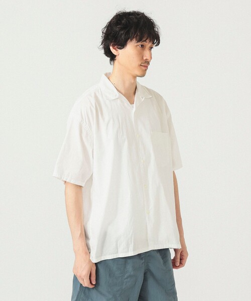 BEAMS（ビームス）の「ベーシック ルーズオープンカラーシャツ（シャツ/ブラウス・メンズ・ブラック/ホワイト/ベージュ/ピンク・S/M/L/XL）」の7枚目の写真