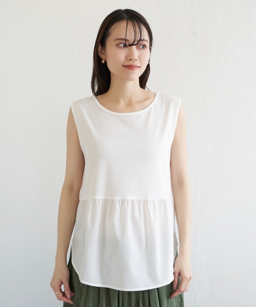 ikka(イッカ)の「【2点セット】ドルマン裾ラメニットアンサンブル(ニット/セーター・レディース・チャコールグレー/グリーン/ベージュ・L/M/S)」の8枚目の写真