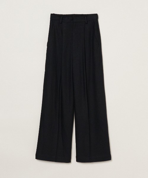 three dots スリードッツ ウールカシミアパンツ 黒 ドレスジョガーパンツ（スウェットパンツ）｜three dots