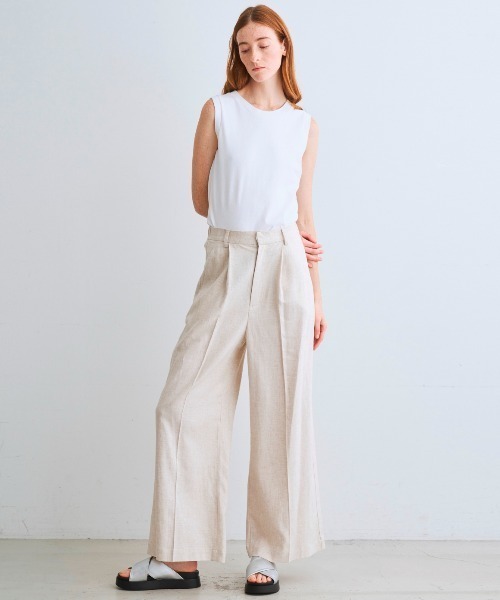 three dots(スリードッツ)の「レーヨンリネン パンツ(その他パンツ・レディース・ベージュ/マルチ/ブラック・SMALL/MEDIUM/X-SMALL)」の20枚目の写真