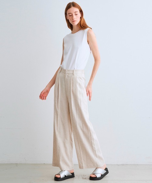 three dots(スリードッツ)の「レーヨンリネン パンツ(その他パンツ・レディース・ベージュ/マルチ/ブラック・SMALL/MEDIUM/X-SMALL)」の21枚目の写真