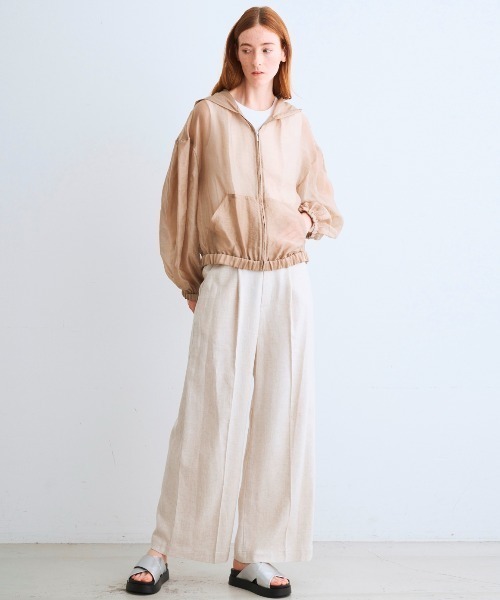Linen rayon gilet （その他トップス）｜three dots