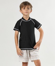 Lace Ladies（レースレディース）の「キッズ ライン入り 半袖 ラッシュガード 水着（ラッシュガード・キッズ）」