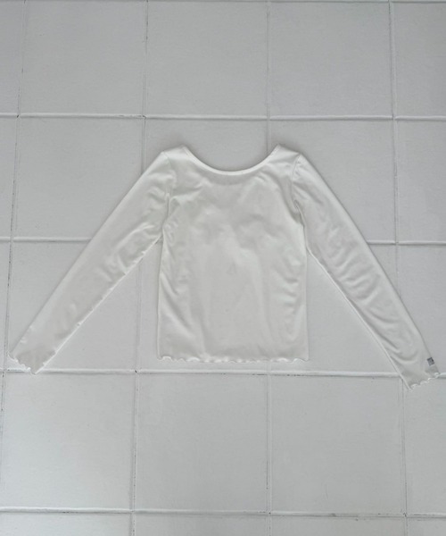 hugi(ハギ)の「STAR MOTIF TOPS/スターモチーフトップス(Tシャツ/カットソー・レディース・オフホワイト/グレー・FREE)」の21枚目の写真