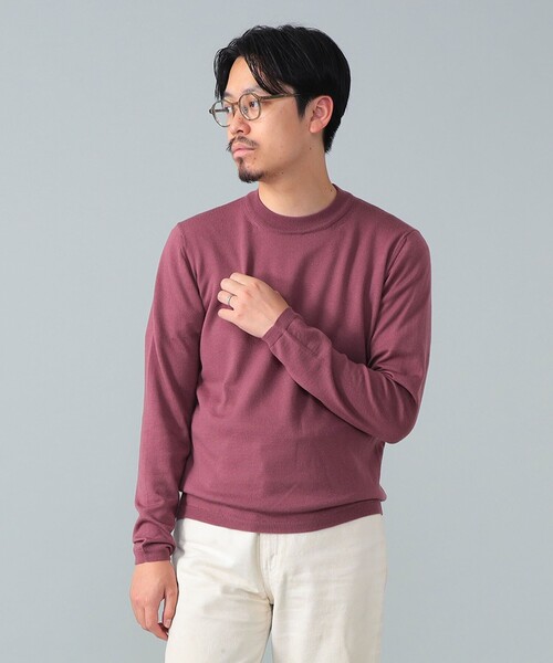 BEAMS F（ビームスエフ）の「【別注】LORENZONI / ウール ハイネック ニット（ニット/セーター・メンズ・グレー/パープル/ダークブラウン/レッド系その他7/ブラック・50/48/46/44）」の5枚目の写真