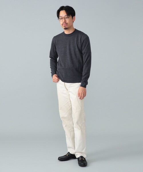 BEAMS F(ビームスエフ)の「【別注】LORENZONI / ウール ハイネック ニット(ニット/セーター・メンズ・グレー/パープル/ダークブラウン/レッド系その他7/ブラック/グレー系その他/カーキ・50/48/46/44/52)」の8枚目の写真