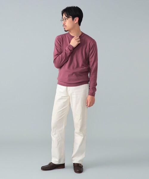 BEAMS F（ビームスエフ）の「【別注】LORENZONI / ウール ハイネック ニット（ニット/セーター・メンズ・グレー/パープル/ダークブラウン/レッド系その他7/ブラック・50/48/46/44）」の6枚目の写真