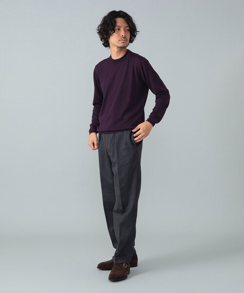 BEAMS F（ビームスエフ）の「【別注】LORENZONI / ウール ハイネック ニット（ニット/セーター・メンズ・グレー/パープル/ダークブラウン/レッド系その他7/ブラック・50/48/46/44）」の15枚目の写真