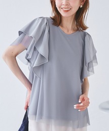 ROPE' PICNIC | 【UVカット・接触冷感】Cutee チュールフリルトップス(Tシャツ/カットソー)