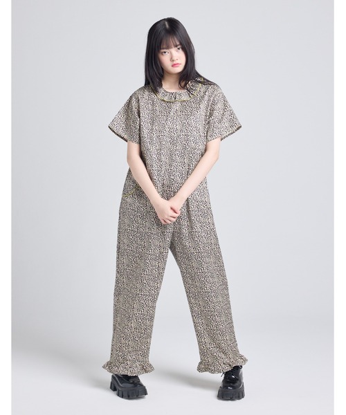 Little sunny bite(リトルサニーバイト)の「leopard all in one(つなぎ/オールインワン・レディース・ベージュ/ブラウン/ブルー・SMALL/MEDIUM)」の1枚目の写真