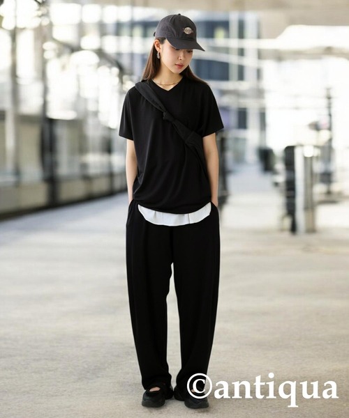 antiqua（アンティカ）の「テーパードパンツ（その他パンツ・レディース・ブラック/グリーン/チャコールグレー/モスグリーン/ブラック系その他/グレー系その他/グリーン系その他/モスグリーン系/ネイビー/ネイビー系・LT/MT/L/M）」の13枚目の写真