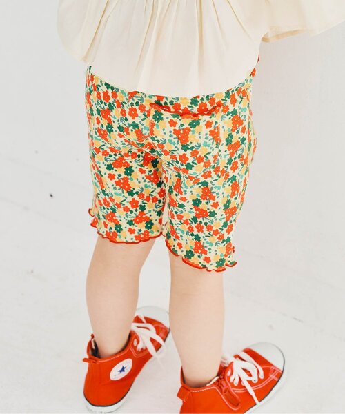 p.premier(ピードットプルミエ)の「イロチ買いしたい総柄メロウハーフレギンスパンツ(その他パンツ・キッズ・ブルー/ブラック/オレンジ/ブラウン/ピンク/レッド・80/90/100/110/120/130/140)」の5枚目の写真