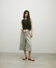 Flower Motif Crew Neck Top / フラワーモチーフクルーネックトップス