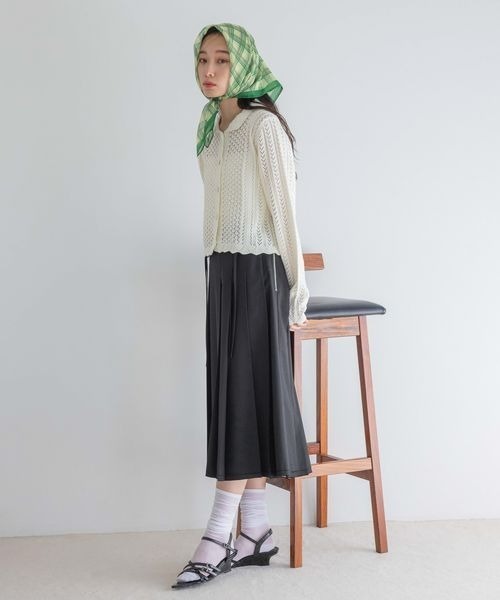 JEANASIS（ジーナシス）の「シアーガラスカーフ/329537（バンダナ/スカーフ・レディース・グリーン/グリーン系その他・FREE）」の5枚目の写真