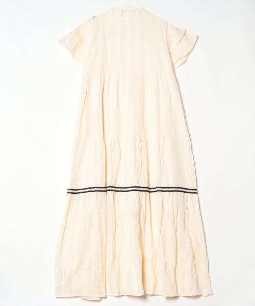 ティアード レース ロングワンピース S〜XL ボヘミアン marai フレアワンピース ロングワンピース シャツワンピース