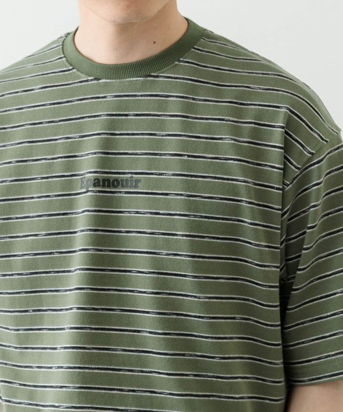 ITEMS URBANRESEARCH（アイテムズ アーバンリサーチ）の「ビンテージライク ボーダーTシャツ（Tシャツ/カットソー・メンズ・カーキ/ベージュ/ホワイト・MEDIUM/LARGE）」の4枚目の写真